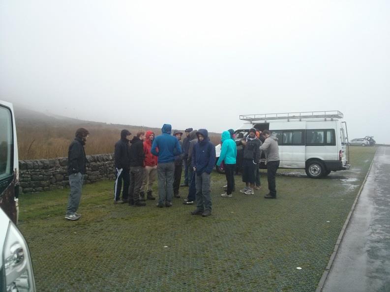 ICMC – displaying the “what to do” huddle formation. A common sight in the outdoors.