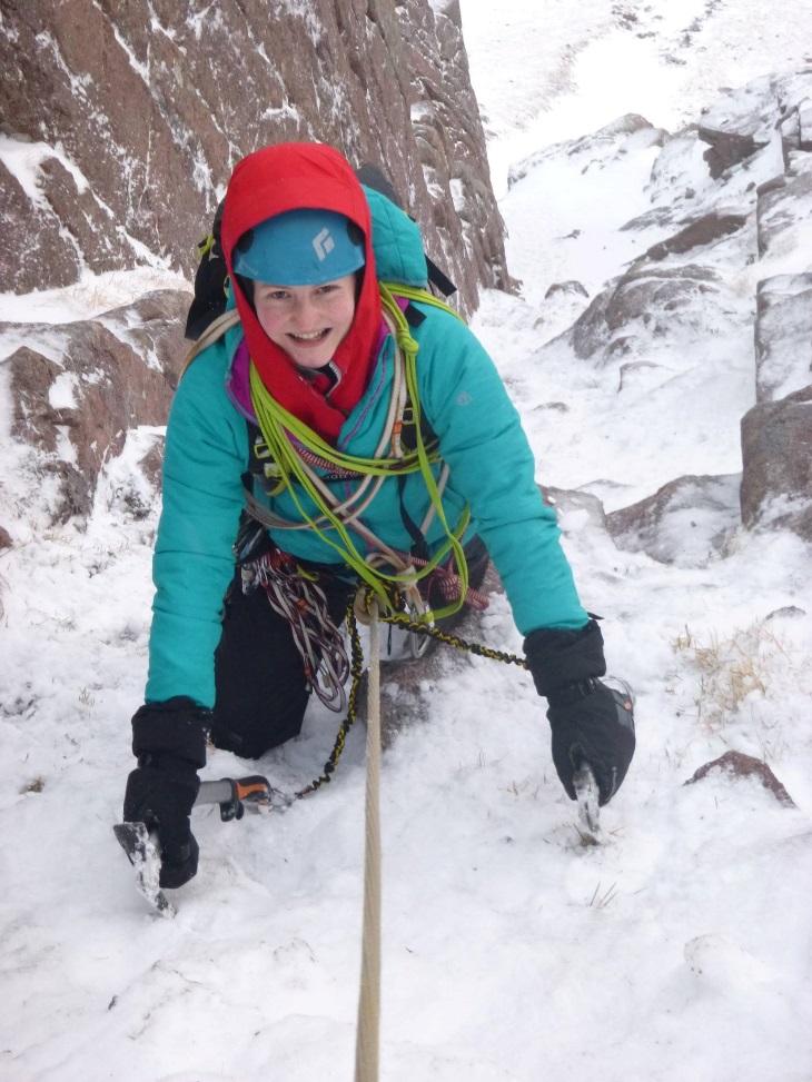 Cat half way up Central Gully (I)