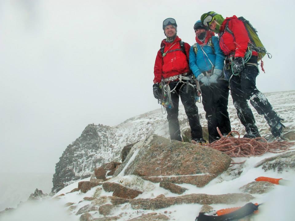 Cat and Will topping out on The Runnel (II)