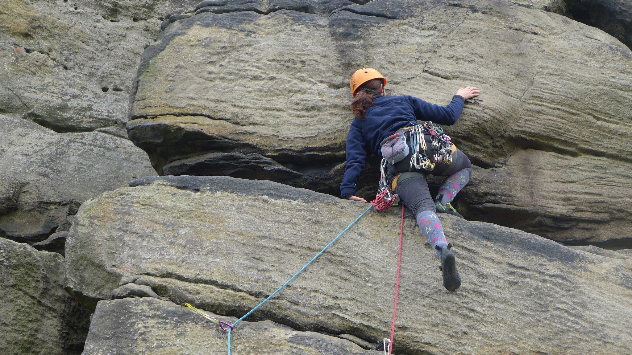 Ben getting his foot impressively high, again in fantastic attire